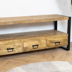 Furndea Industriele Kasten|Tv Meubels|Britt tv meubel industrieel mangohout 150cm