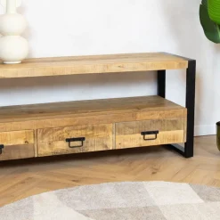 Furndea Industriele Kasten|Tv Meubels|Britt tv meubel industrieel mangohout 150cm