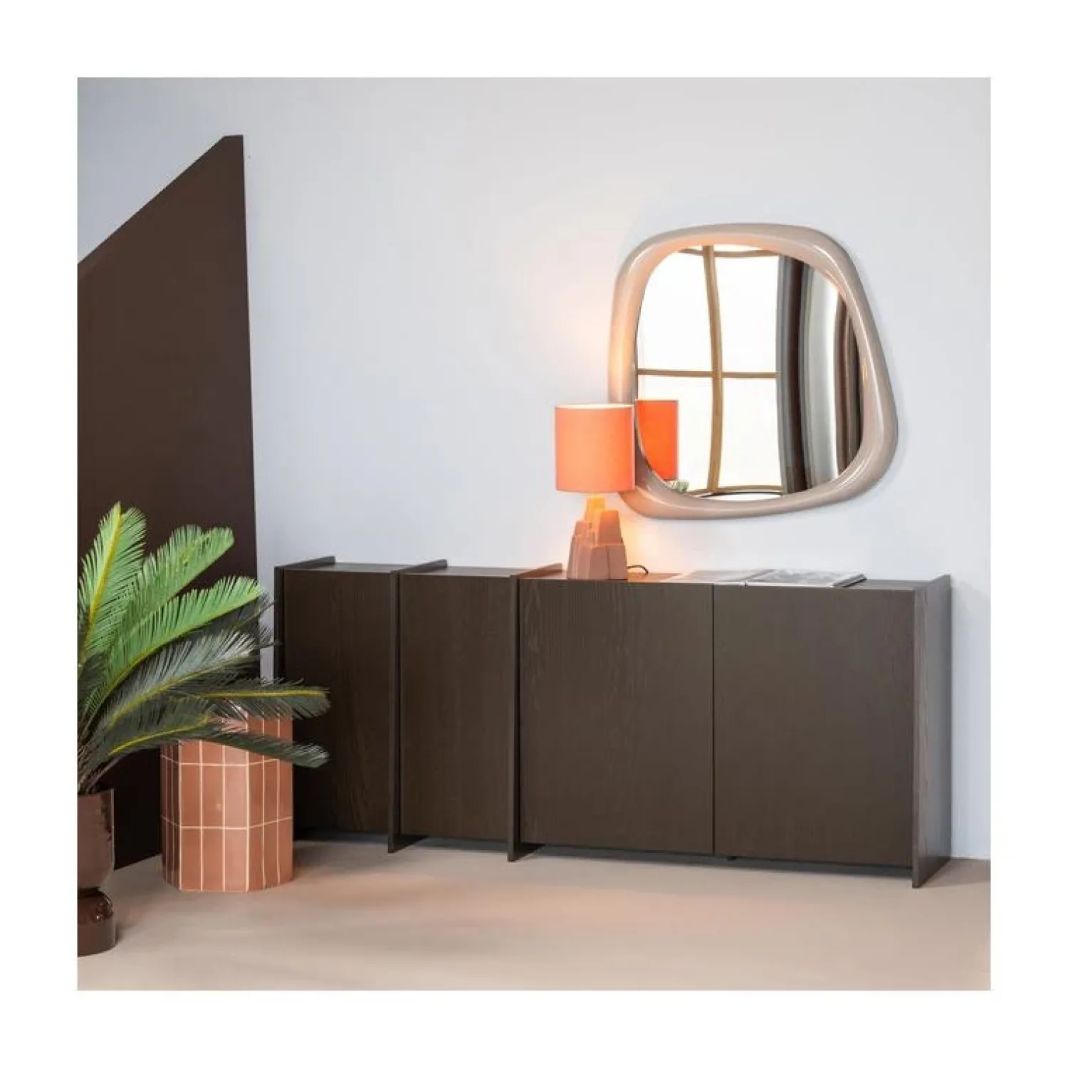 WOOOD Dressoirs|Industriele Kasten|Brock Dressoir Essen fineer Middenbruin 200cm