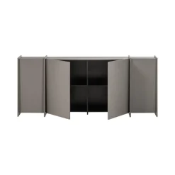 WOOOD Dressoirs|Industriele Kasten|Brock Dressoir Essen fineer Warmgrijs 200cm