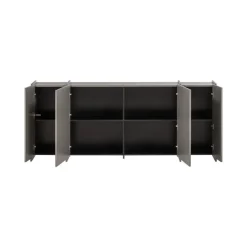 WOOOD Dressoirs|Industriele Kasten|Brock Dressoir Essen fineer Warmgrijs 200cm