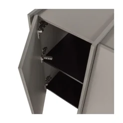 WOOOD Dressoirs|Industriele Kasten|Brock Dressoir Essen fineer Warmgrijs 200cm