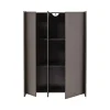 WOOOD Industriele Kasten|Kledingkasten|Brock Kledingkast 2-deurs Essen fineer Middenbruin 102cm