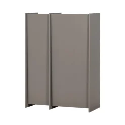 WOOOD Industriele Kasten|Kledingkasten|Brock Kledingkast 2-deurs Essen fineer Warmgrijs 102cm