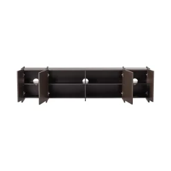 WOOOD Industriele Kasten|Tv Meubels|Brock Tv meubel Essen fineer Middenbruin 200cm