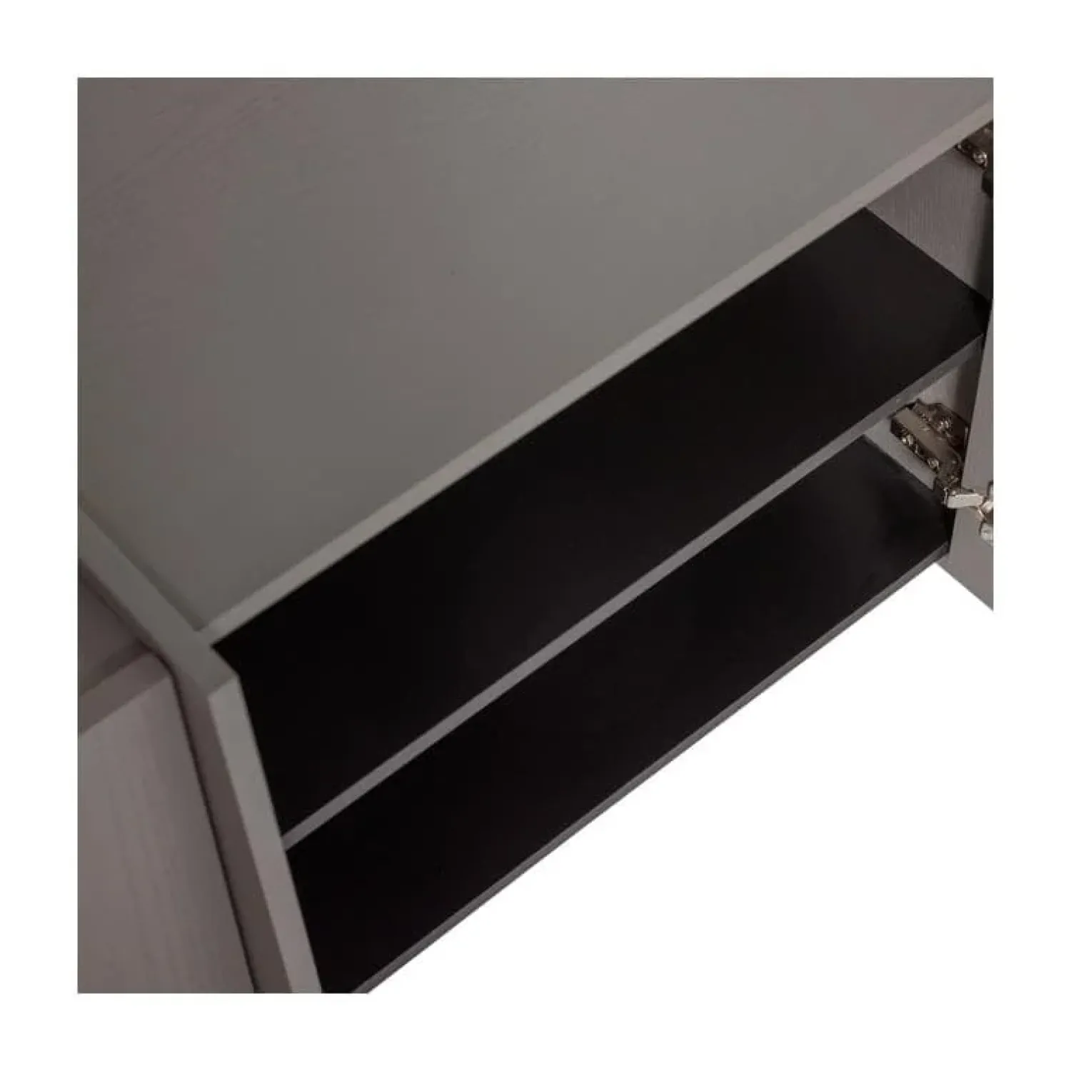 WOOOD Industriele Kasten|Tv Meubels|Brock Tv meubel Essen fineer Warmgrijs 102cm