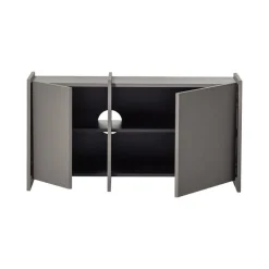 WOOOD Industriele Kasten|Tv Meubels|Brock Tv meubel Essen fineer Warmgrijs 102cm