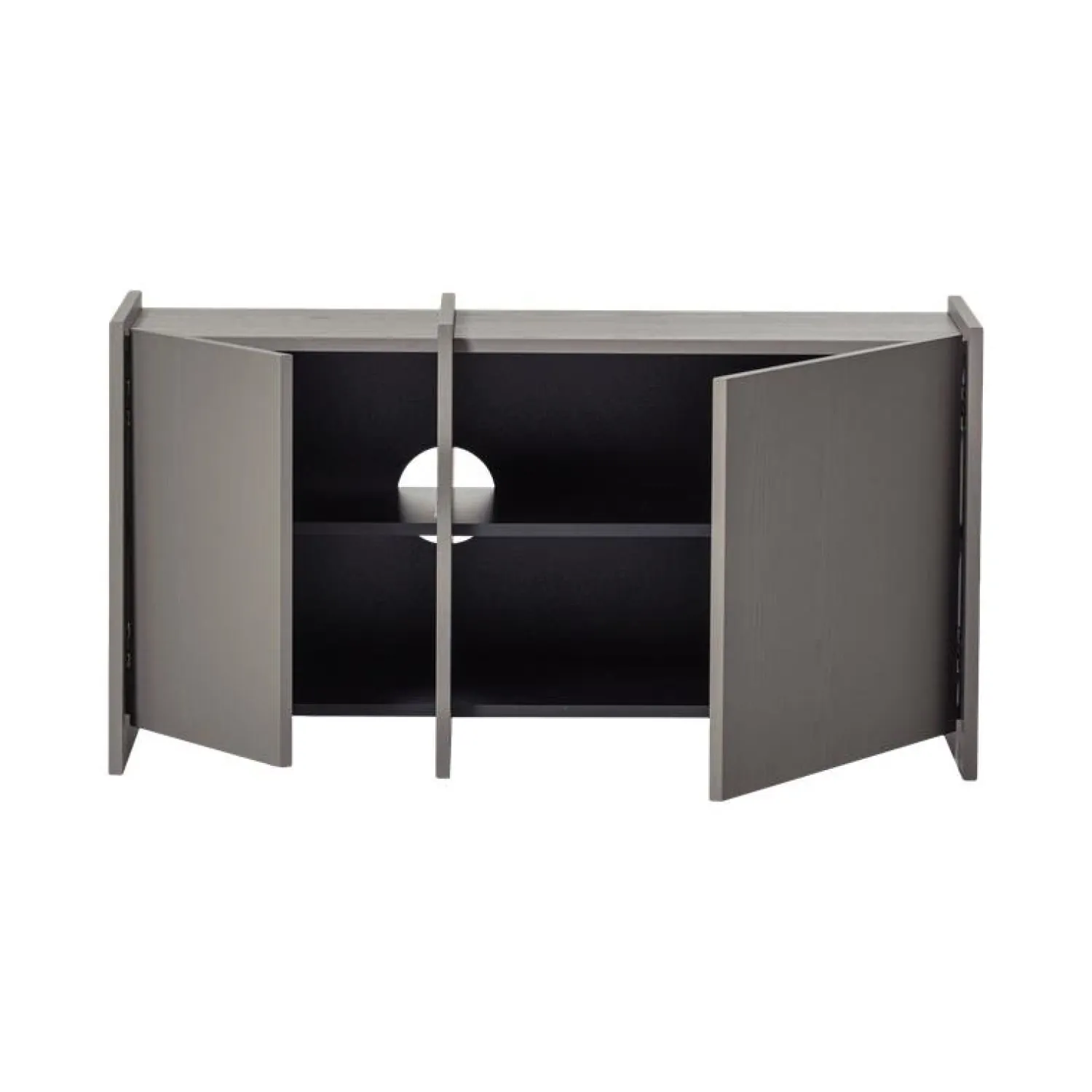 WOOOD Industriele Kasten|Tv Meubels|Brock Tv meubel Essen fineer Warmgrijs 102cm