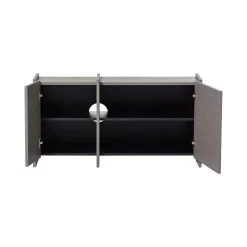 WOOOD Industriele Kasten|Tv Meubels|Brock Tv meubel Essen fineer Warmgrijs 102cm