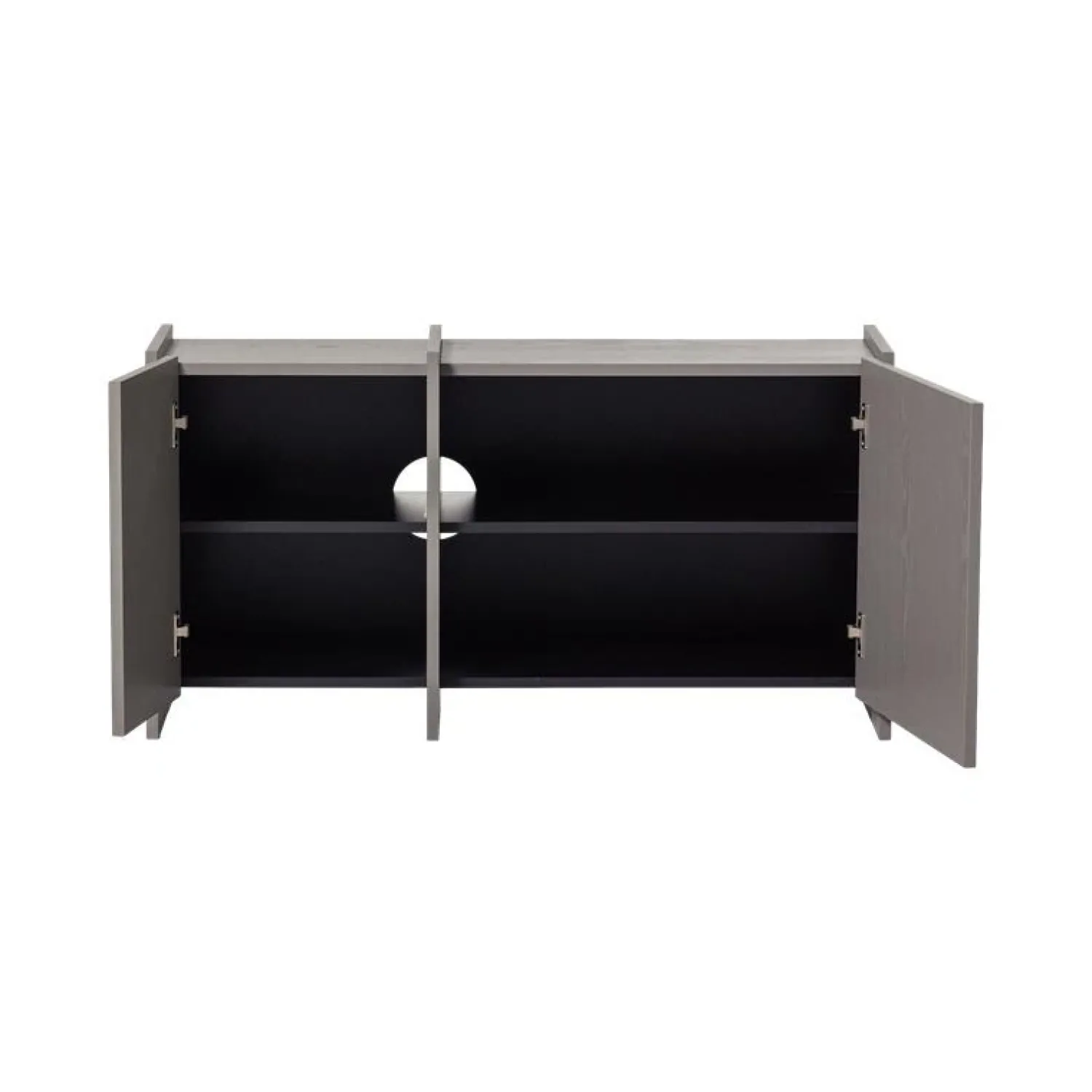 WOOOD Industriele Kasten|Tv Meubels|Brock Tv meubel Essen fineer Warmgrijs 102cm
