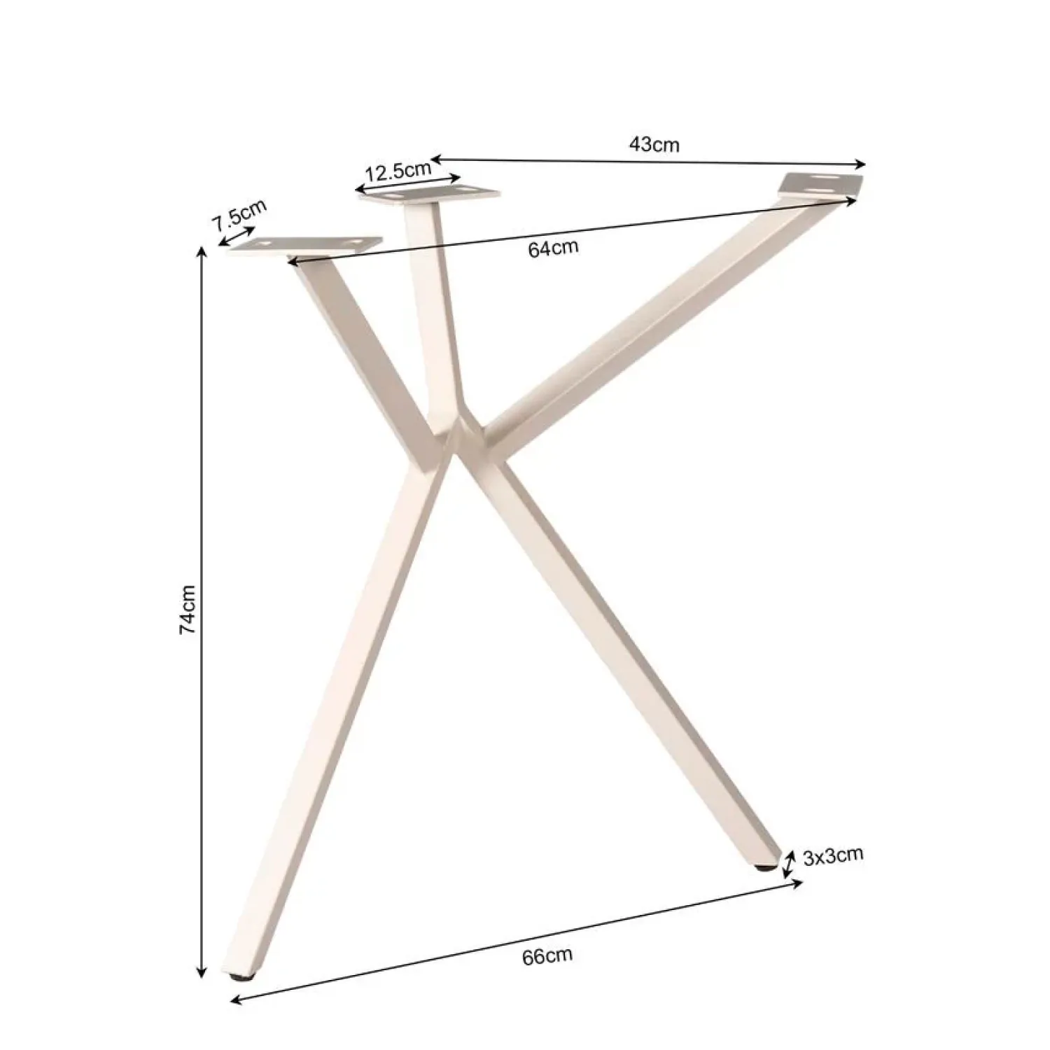 Furndea Onderstellen|Bronco Y-Poot zand 53cm