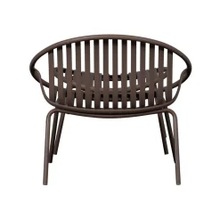 WOOOD Tuinstoelen|Bruce Tuin loungestoel met hocker paars/bruin