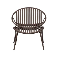 WOOOD Tuinstoelen|Bruce Tuin loungestoel met hocker paars/bruin
