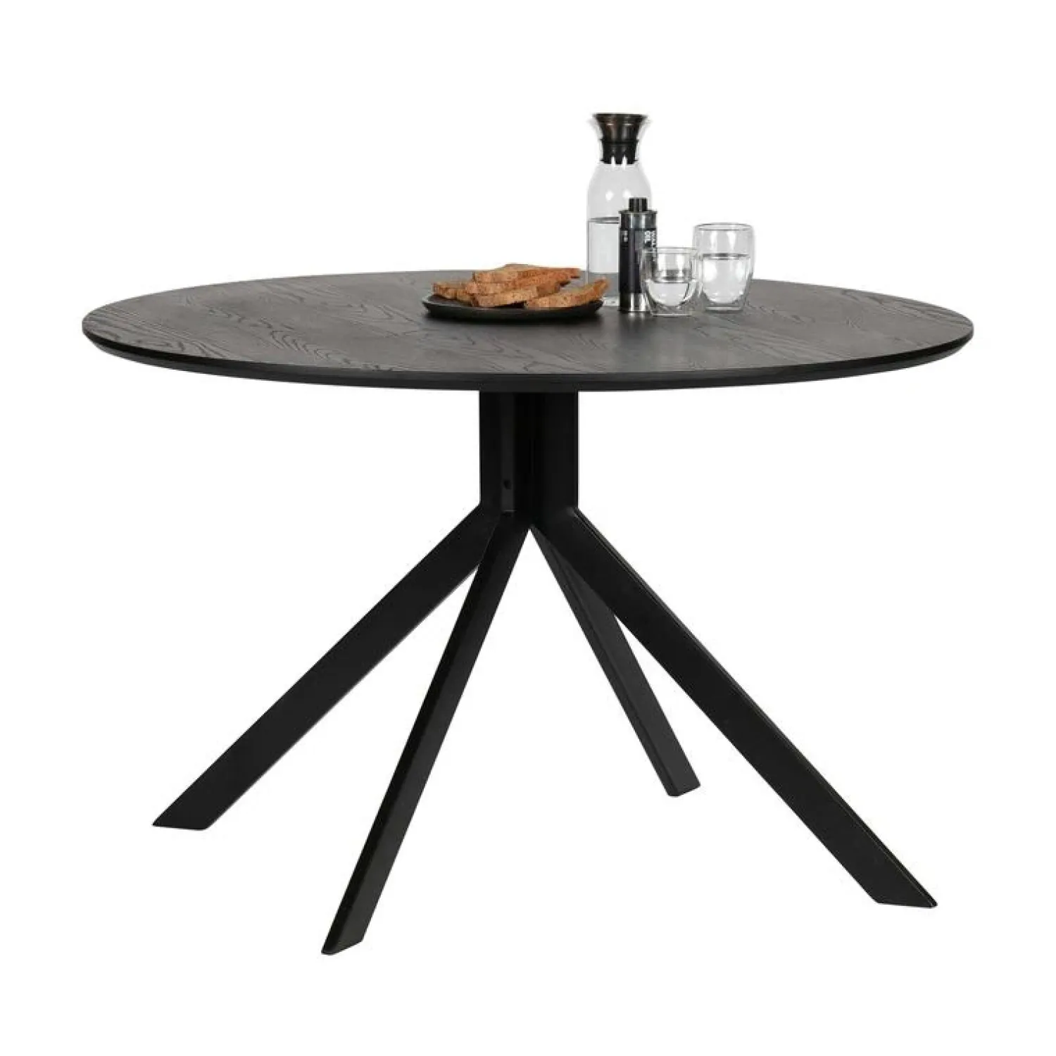WOOOD Eettafels|Bruno Ronde Eettafel zwart 120cm