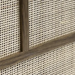 LykkeHome Dressoirs|Industriele Kasten|Burcei dressoir donkerbruin eikenhoutfineer 180cm