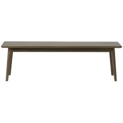 LykkeHome Eetkamerbanken|Eetkamerbanken|Burcei eetkamerbank donkerbruin eikenhoutfineer 150cm