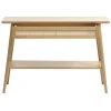 LykkeHome Bijzettafels|Burcei sidetable naturel eikenhoutfineer 110cm