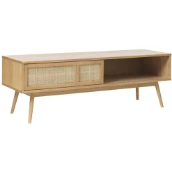 LykkeHome Industriele Kasten|Tv Meubels|Burcei TV meubel naturel eikenhoutfineer 150cm