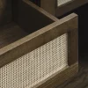 LykkeHome Boekenkasten|Vakkenkasten|Burcei vitrinekast donkerbruin eikenhoutfineer 160cm