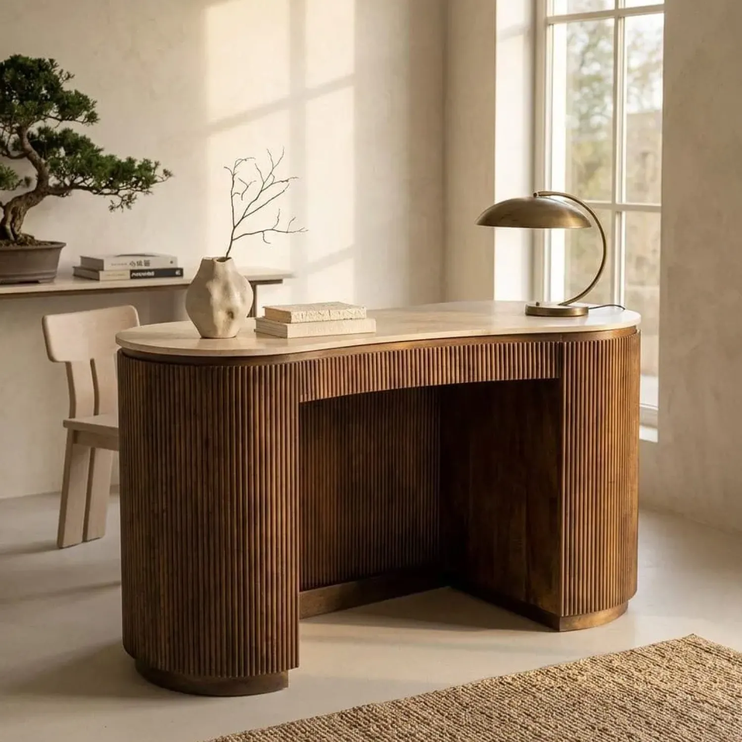 Eleonora Sidetables|Bureautafels|Bureau Mari bruin 129cm