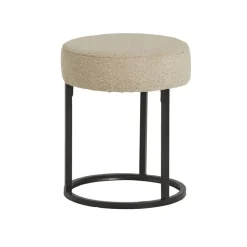 Mysons Krukjes|Cabeza Poef rond stof Beige 40cm