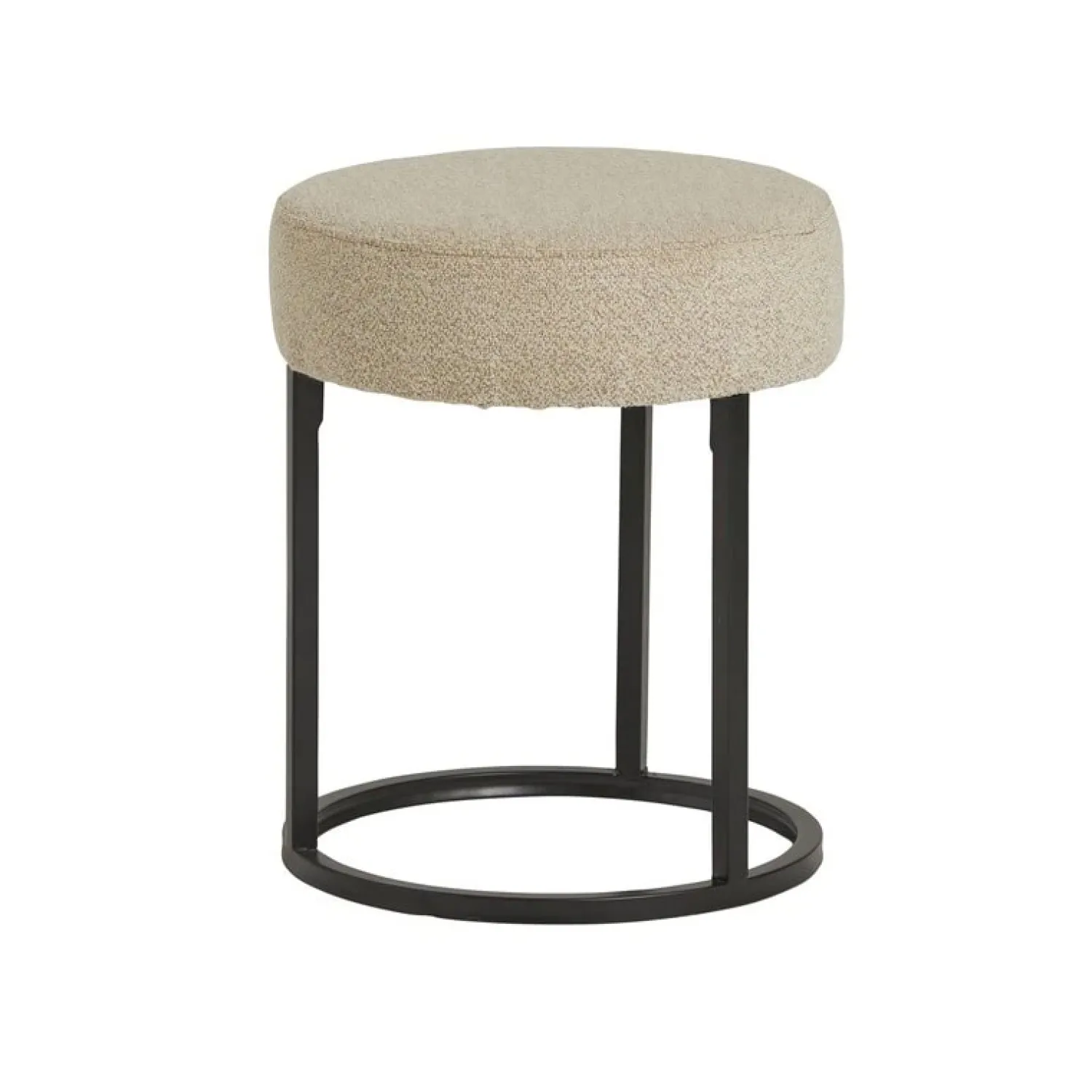 Mysons Krukjes|Cabeza Poef rond stof Beige 40cm