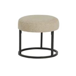 Mysons Krukjes|Cabeza Poef rond stof Beige 45cm