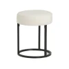 Mysons Krukjes|Cabeza Poef rond stof Gebroken wit 40cm