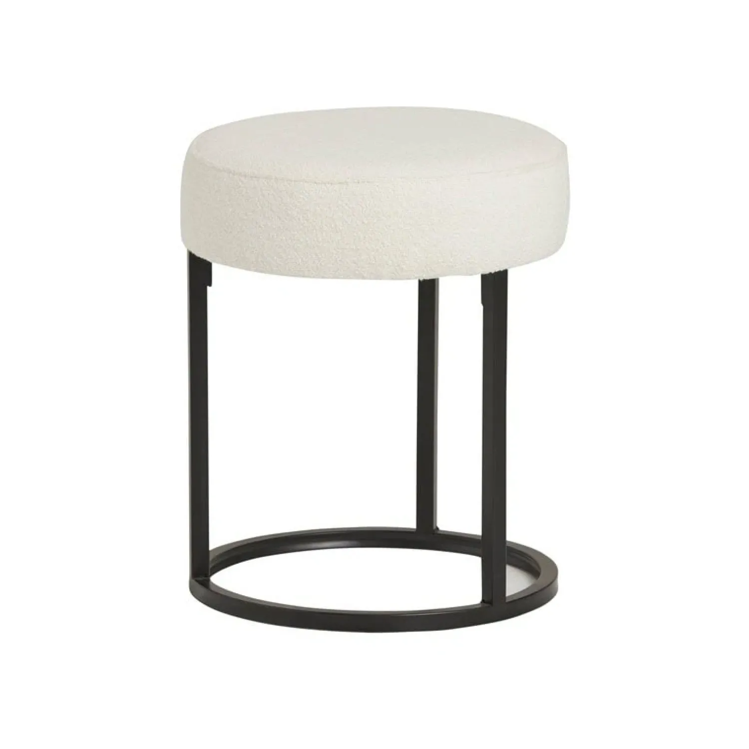 Mysons Krukjes|Cabeza Poef rond stof Gebroken wit 40cm