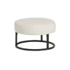 Mysons Krukjes|Cabeza Poef rond stof Gebroken wit 50cm