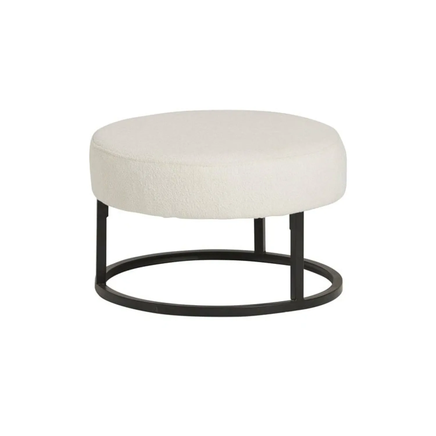 Mysons Krukjes|Cabeza Poef rond stof Gebroken wit 50cm
