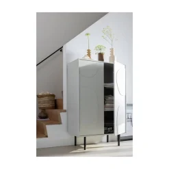 WOOOD Wandkasten|Industriele Kasten|Cadiz Opbergkast grenen grijs 85cm