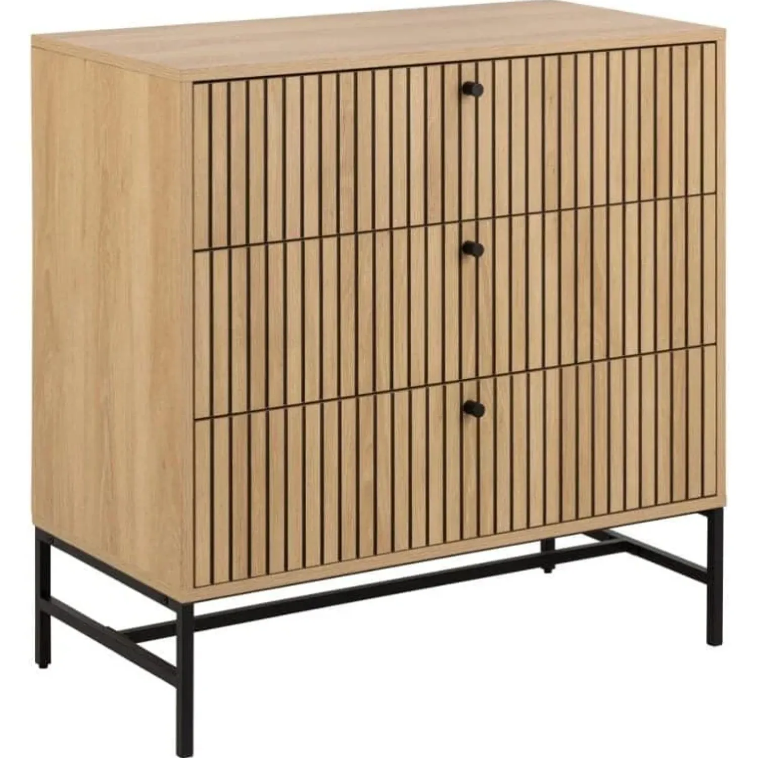 Nordhavn Ladenkasten|Industriele Kasten|Calmera Ladekast Naturel 3 lade 80cm