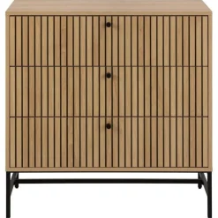 Nordhavn Ladenkasten|Industriele Kasten|Calmera Ladekast Naturel 3 lade 80cm