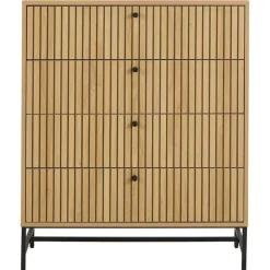 Nordhavn Ladenkasten|Industriele Kasten|Calmera Ladekast Naturel 4 lade 80cm