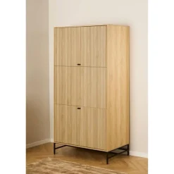 Nordhavn Wandkasten|Industriele Kasten|Calmera Wandkast Naturel 99cm