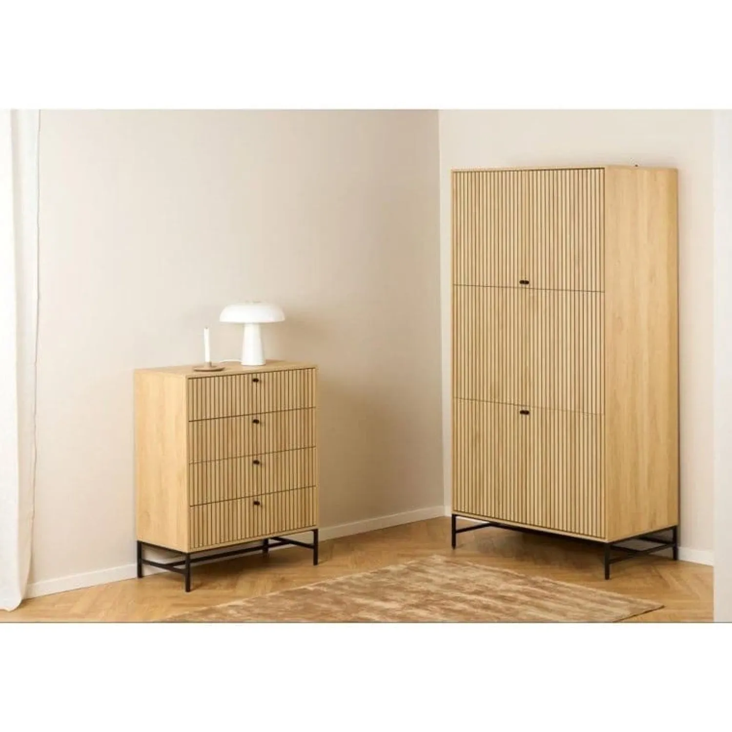 Nordhavn Wandkasten|Industriele Kasten|Calmera Wandkast Naturel 99cm