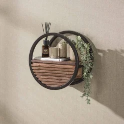 Kalfort Wandrekken|Wandrekken|Calro Wandrek 1 lade Acaciahout bruin 40cm