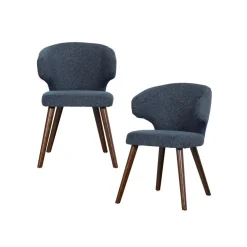 vtwonen Eetkamerstoelen|Cape Eetkamerstoel stof blauw