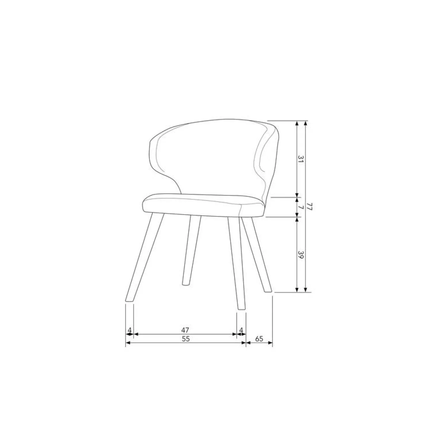 vtwonen Eetkamerstoelen|Cape Eetkamerstoel stof blauw
