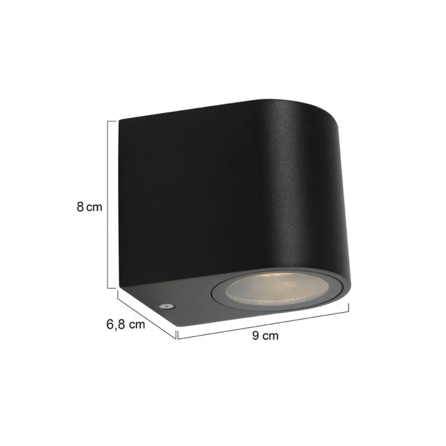 Steinmex Buitenverlichting|Carcer 1-lichts Buitenlamp rond Zwart inclusief lichtbron