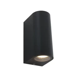 Steinmex Buitenverlichting|Carcer 2-lichts Buitenlamp rond Zwart inclusief lichtbron