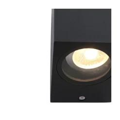 Steinmex Buitenverlichting|Carcer 2-lichts Buitenlamp vierkant Zwart inclusief lichtbron