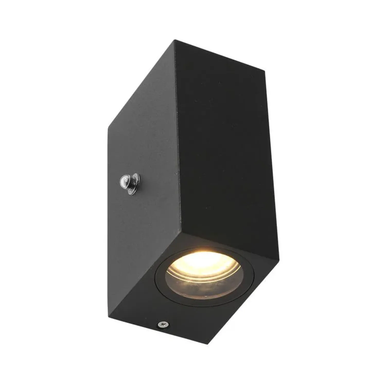 Steinmex Buitenverlichting|Carcer 2-lichts Buitenlamp vierkant Zwart Schemer sensor
