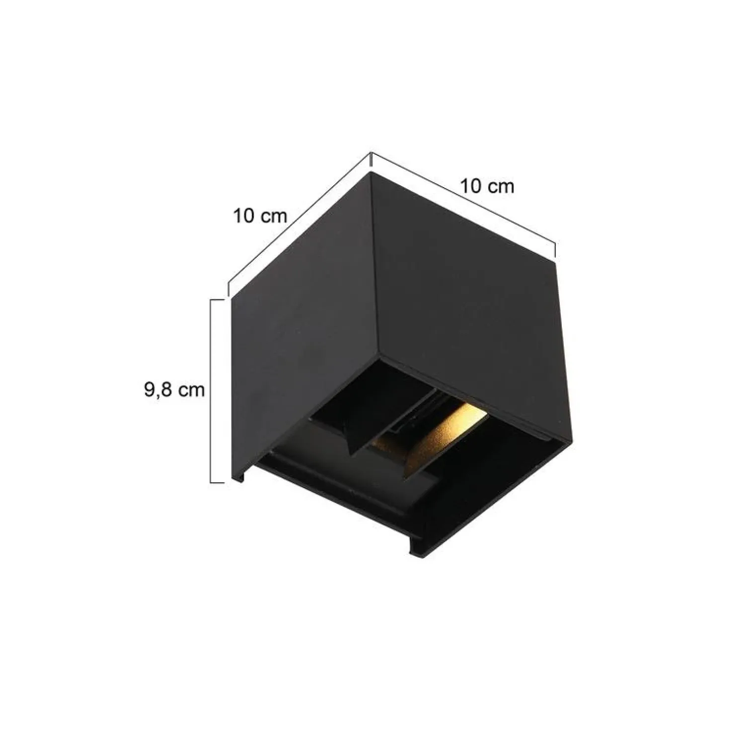 Steinmex Buitenverlichting|Carcer 2-lichts Buitenlamp vierkant XL Zwart Schemer sensor