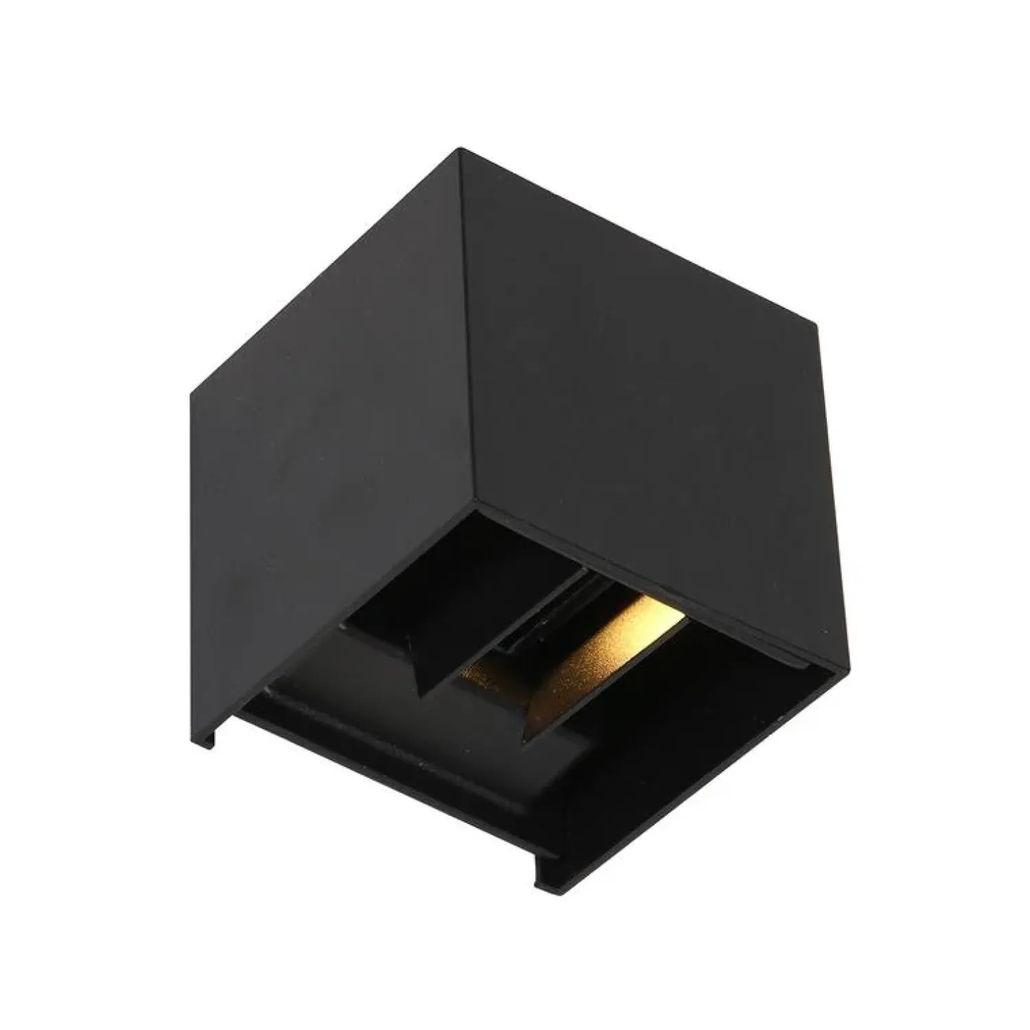 Steinmex Buitenverlichting|Carcer 2-lichts Buitenlamp vierkant XL Zwart Schemer sensor