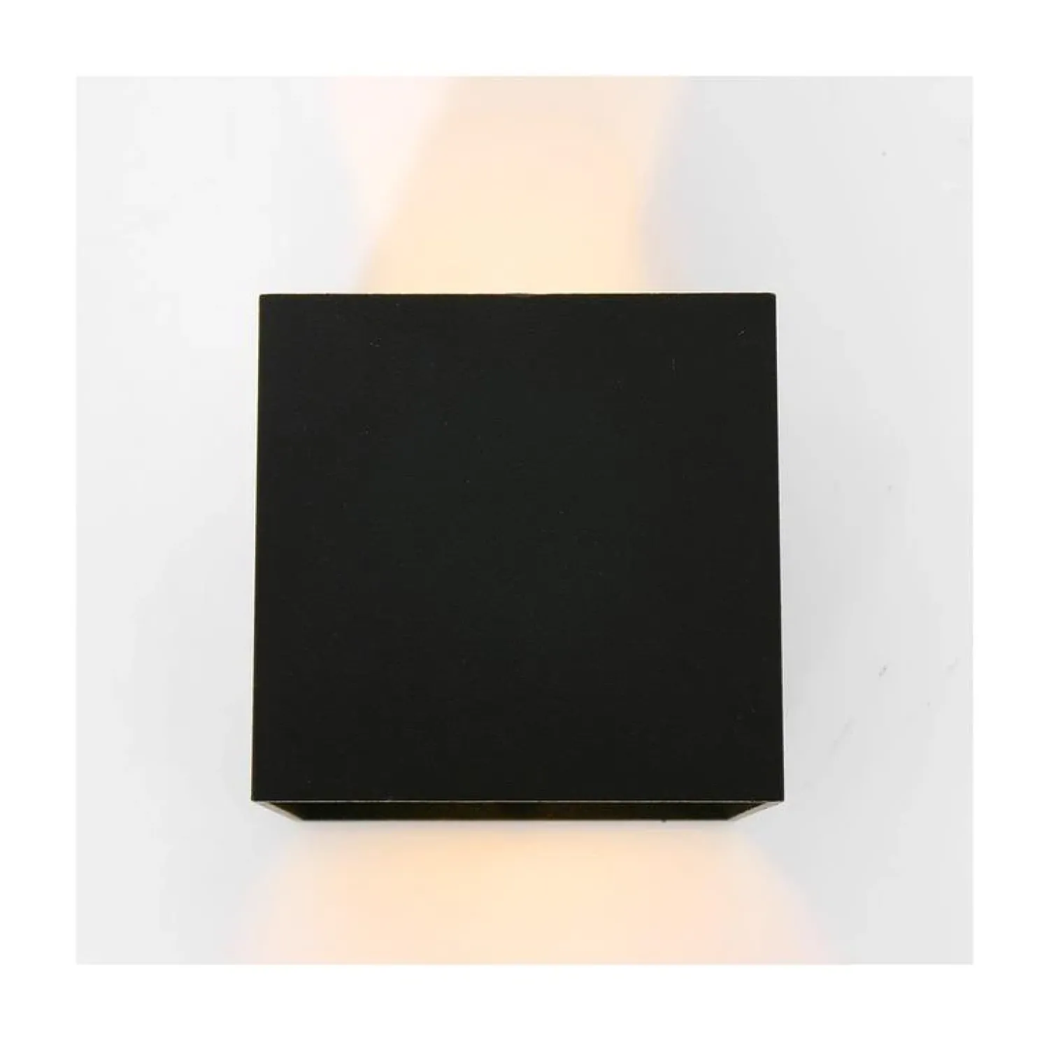 Steinmex Buitenverlichting|Carcer 2-lichts Buitenlamp vierkant XL Zwart Schemer sensor