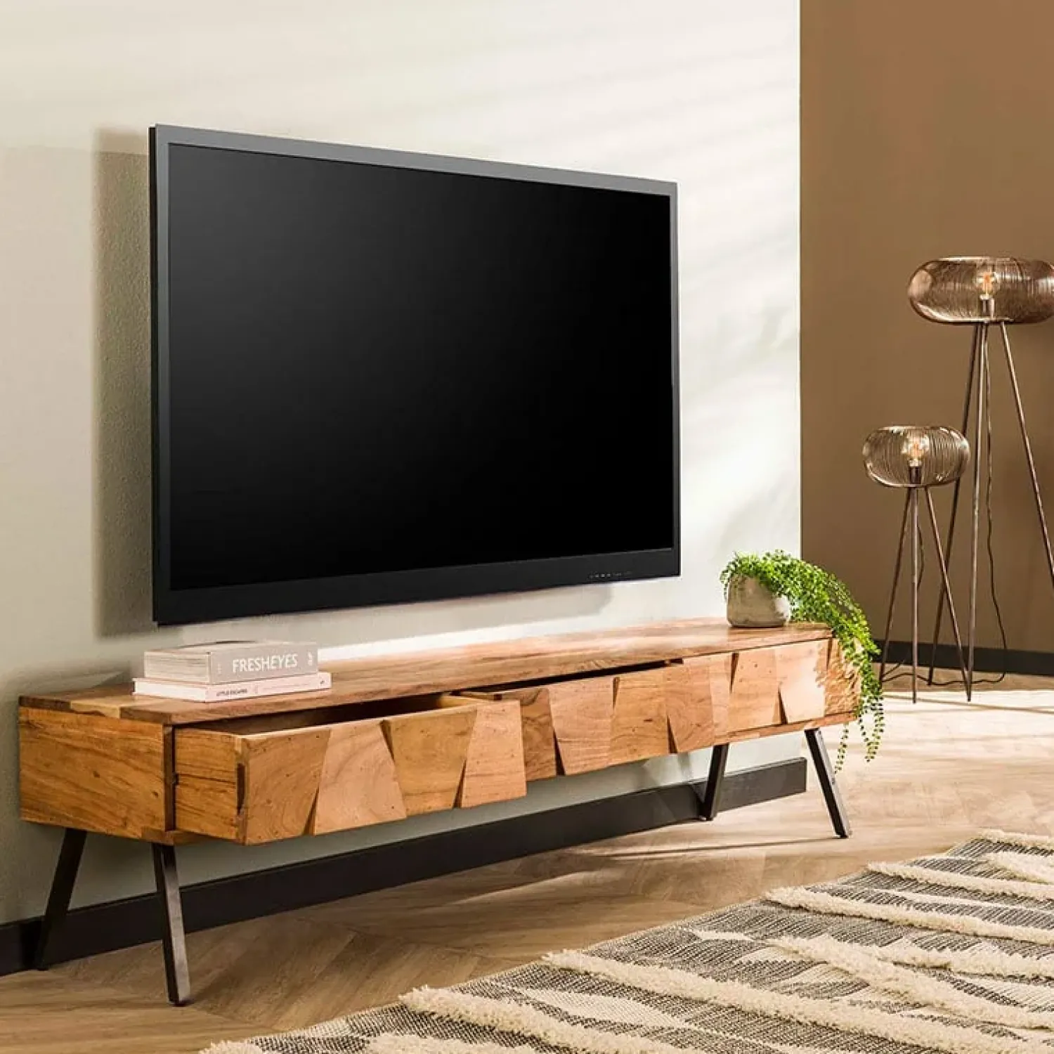 Kalfort Industriele Kasten|Tv Meubels|Caressa tv meubel industrieel 180cm