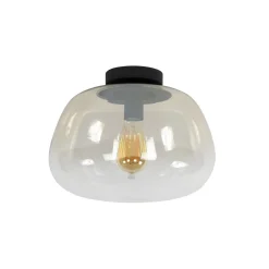 Kalfort Plafondlampen|Carlos 1-lichts Plafondlamp Amber glas