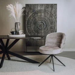 Tower living Eetkamerstoelen|Carro Eetkamerstoel grijs
